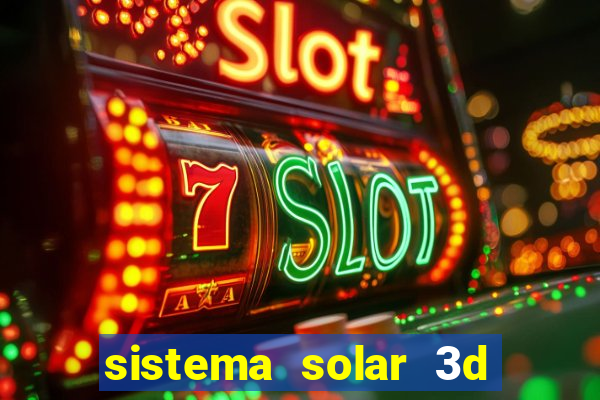 sistema solar 3d em movimento